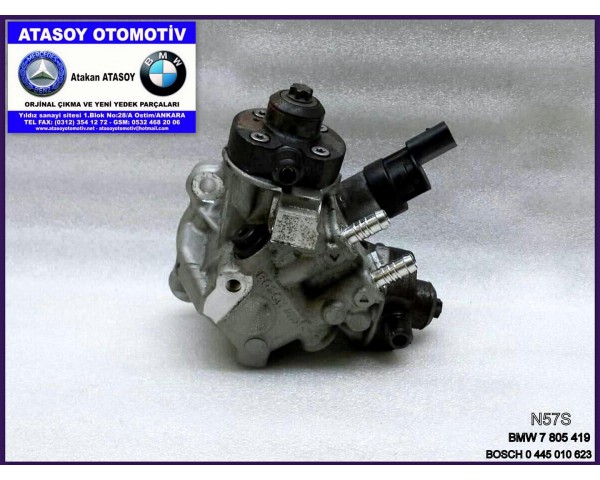 BMW E71 X6 4.0D MAZOT POMPASI 0445010623 7805419 7805420 8577655 780541908 7805419-08 - 0 445 010 623 - 13517805420 13518577655 N57S MOTOR MAZOT POMPASI N57S 